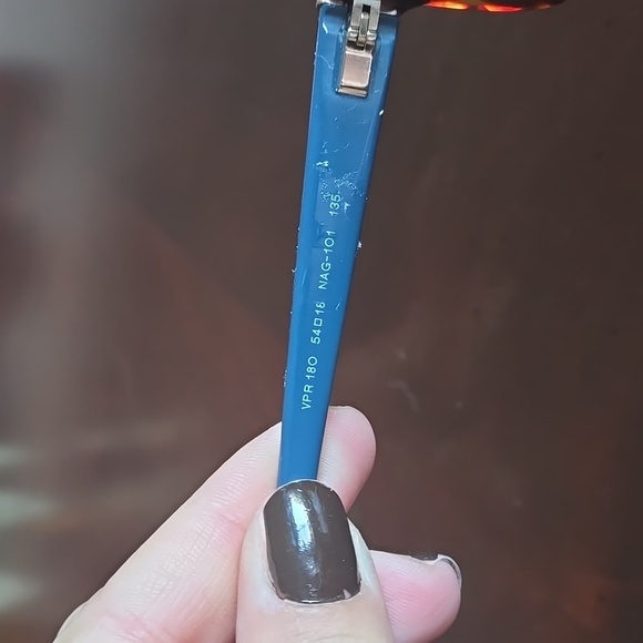 PRADA PR 18OV HAVANA SPOTTED BLUE EYEGLASSES - Picture 6 of 7